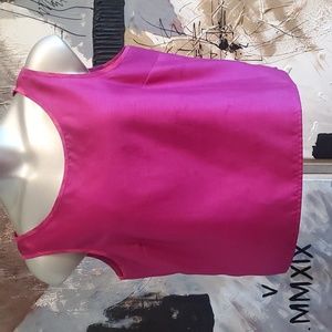 Sag Harbor Dress Petite Pink Sleeveless Round Neck Blouse Woman 16P